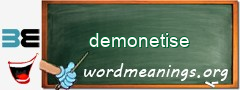 WordMeaning blackboard for demonetise